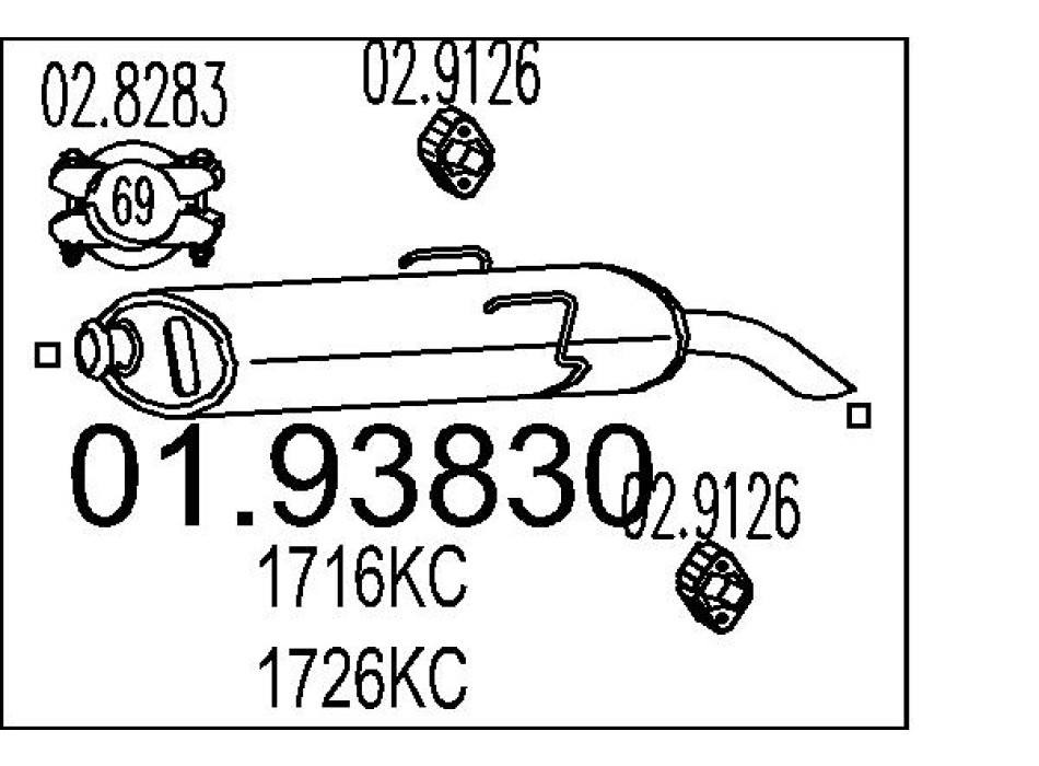 Marmitta sileziatore posteriore Fiat