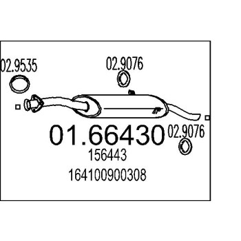 Marmitta sileziatore posteriore Fiat Cinquecento (170)