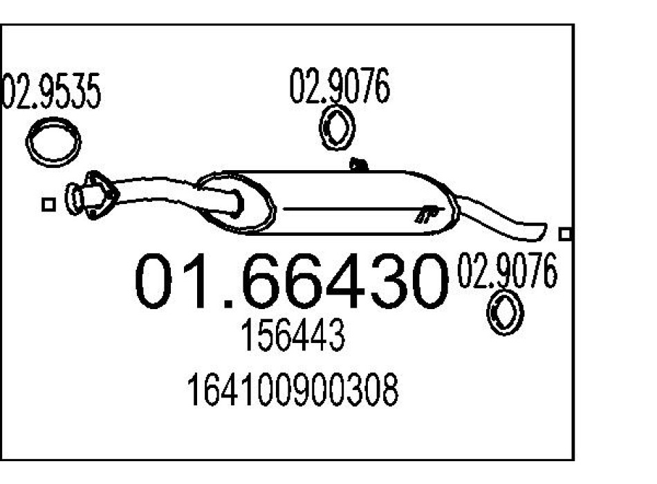 Marmitta sileziatore posteriore Fiat Cinquecento (170)