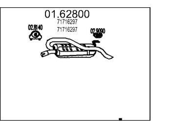 Marmitta sileziatore posteriore Fiat/Lancia Bravo/a Delta