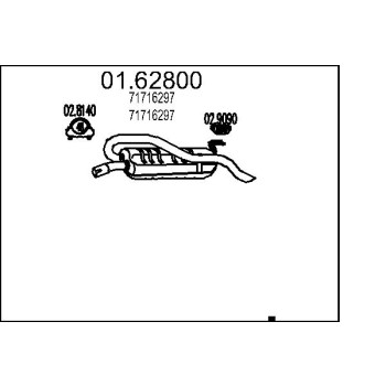 Marmitta sileziatore posteriore Fiat/Lancia Bravo/a Delta