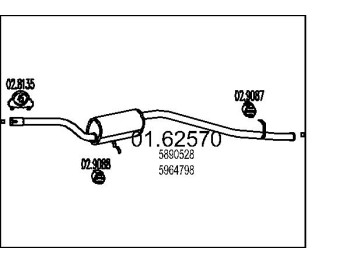 Marmitta sileziatore posteriore Fiat Uno (146)