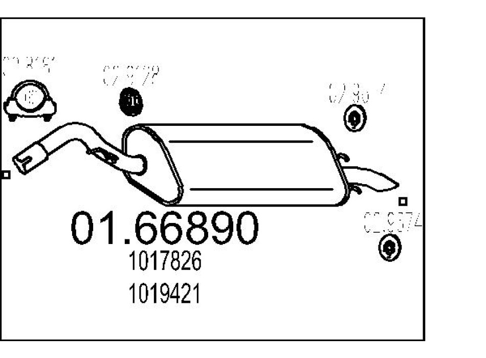 Marmitta sileziatore posteriore Ford Escort V/Orion III