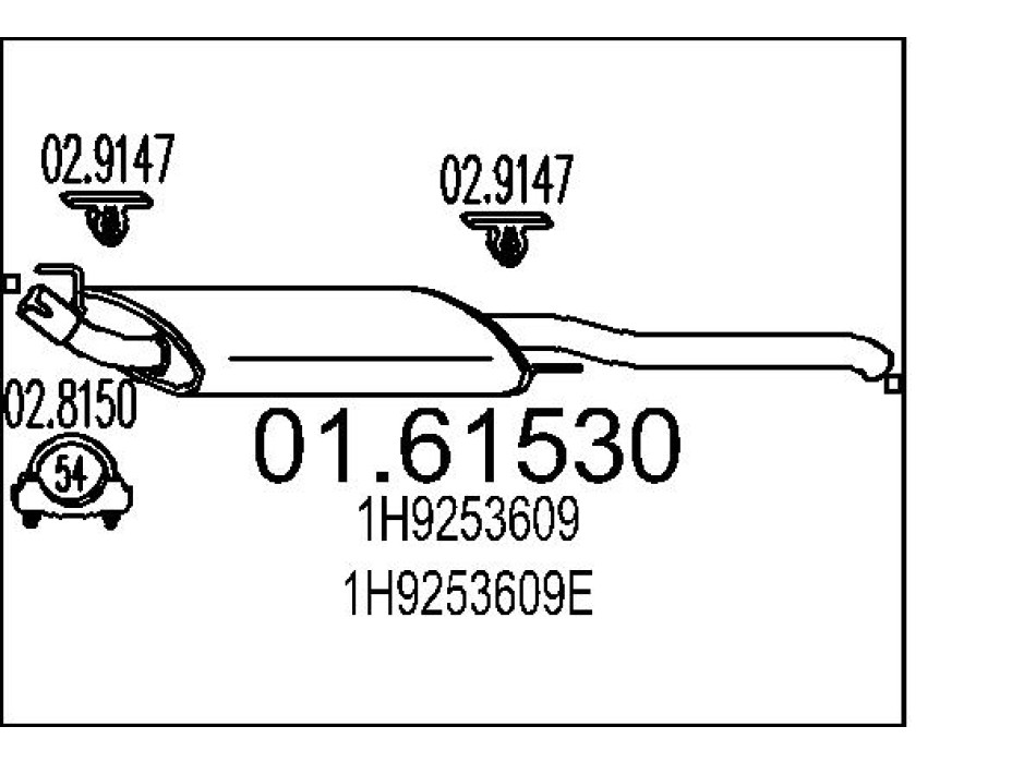 Marmitta sileziatore posteriore Golf III Variant (1H5)