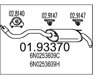 Marmitta sileziatore posteriore Polo