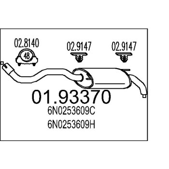 Marmitta sileziatore posteriore Polo