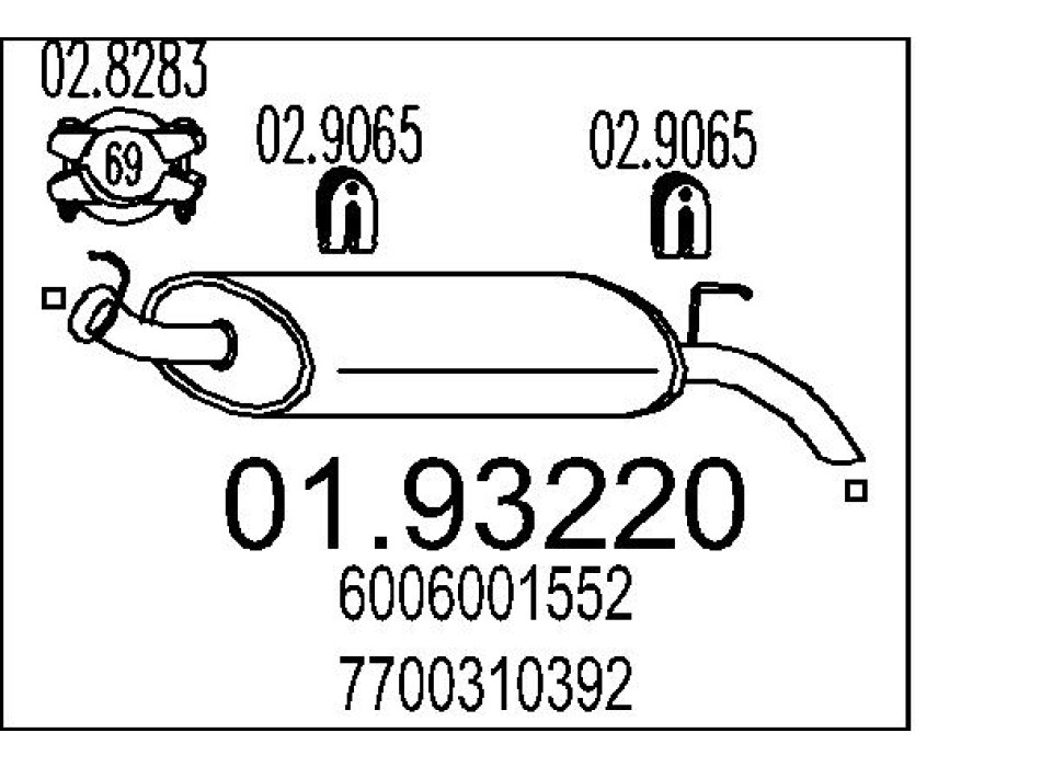 Marmitta sileziatore posteriore Renault