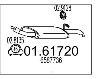 Marmitta sileziatore posteriore Seat Ibiza II 6k1