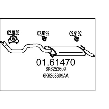 Marmitta sileziatore posteriore Seat Ibiza II 6k1