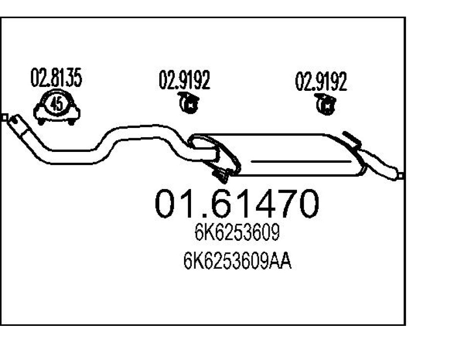 Marmitta sileziatore posteriore Seat Ibiza II 6k1