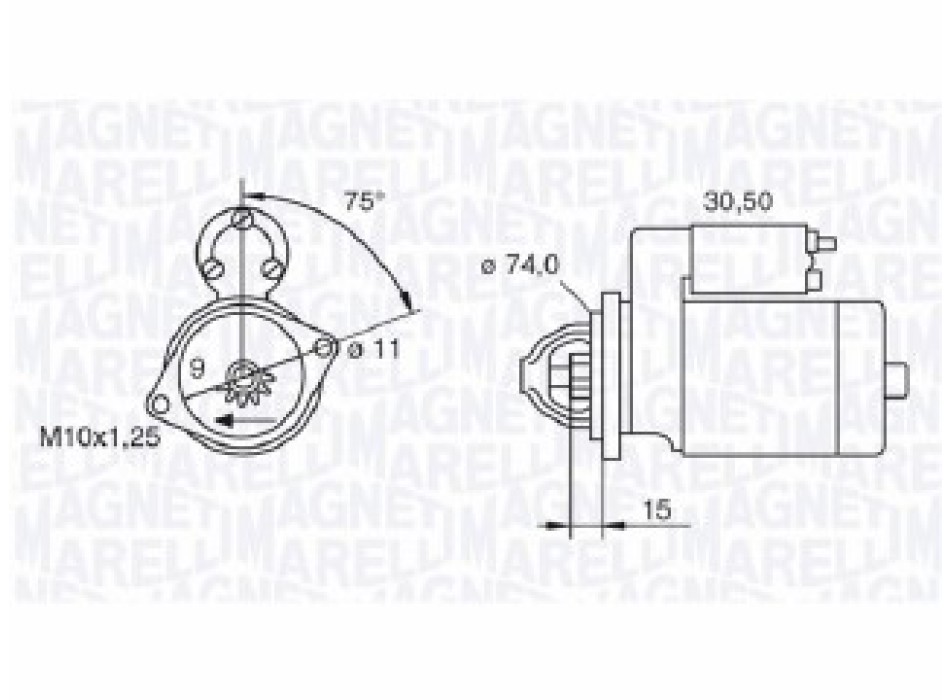 Motorino di avviamento TOYOTA Yaris 1.0cc