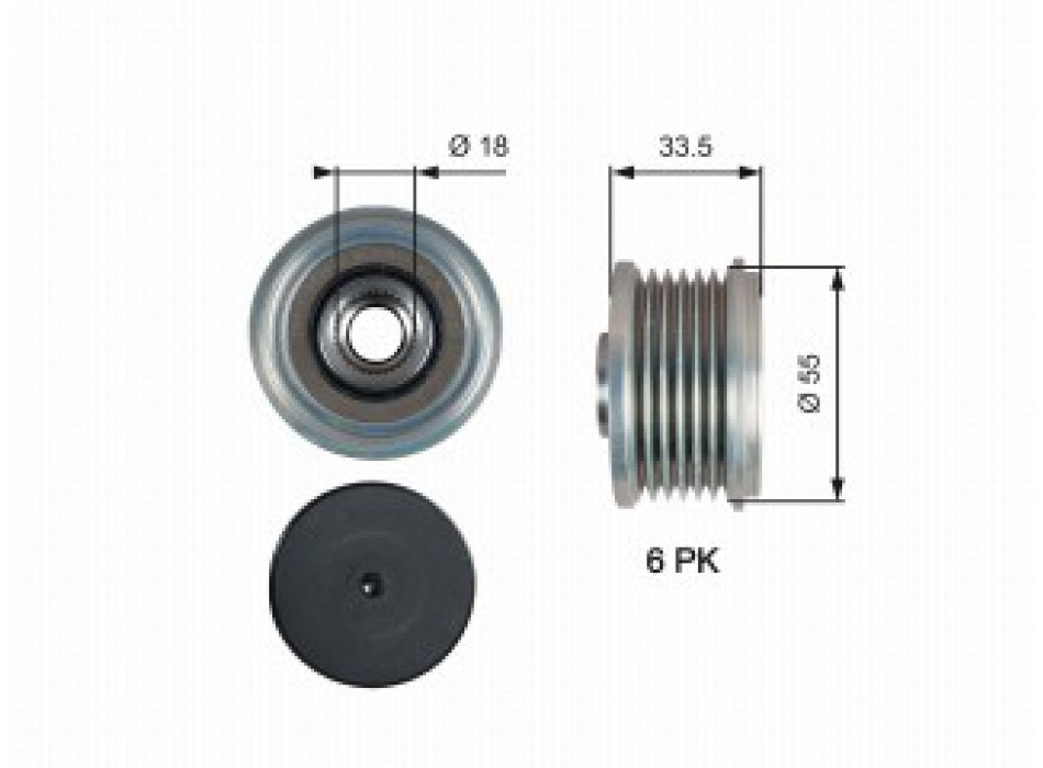 OAP7216 OVERRUNNING ALT.PULLEY