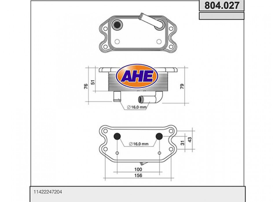 Oilcooler BMW Serie 3 (E46) 330d-(E39) 525d/530d