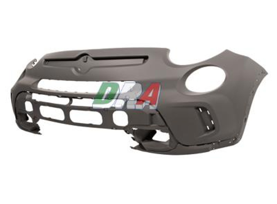Paraurti Anteriore Superiore Con Primer Con Fori Parafanghini 500L