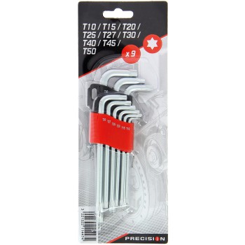 PRECISION STEEL 9 CHIAVI TORX DA T10 A T50