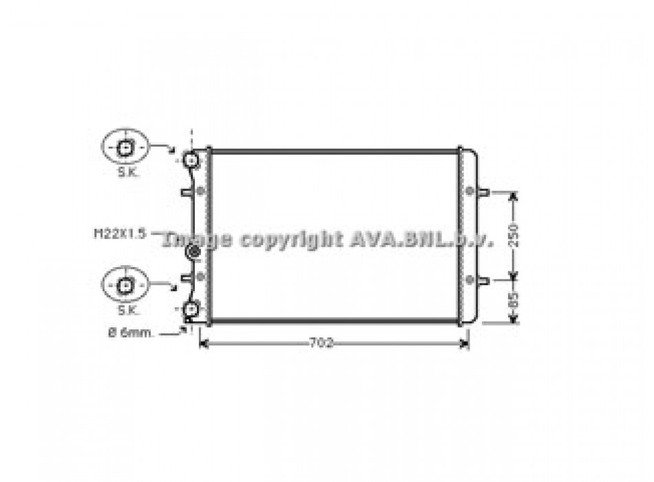 Rad. AUDI A3/VW Golf IV +/-AC