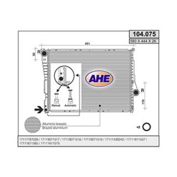 Rad. BMW 316 - 318 - 320 - 318 D - 320D - 323 - 