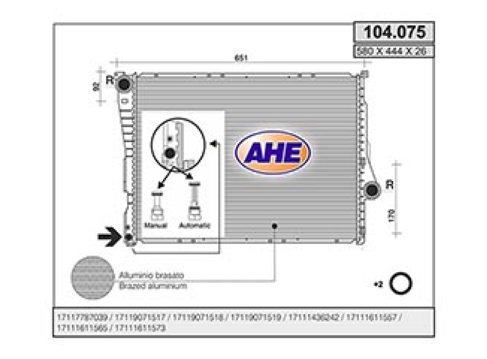 Rad. BMW 316 - 318 - 320 - 318 D - 320D - 323 - 