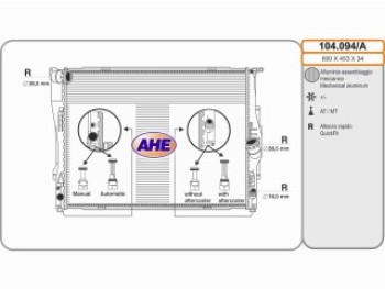 Rad. BMW Serie 1/3/X1/Z4 16/18/20/23/25/28/30/M3