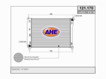 Rad. CHEVROLET/OPEL CAPTIVA/ANTARA 2.4 +/-AC 10-