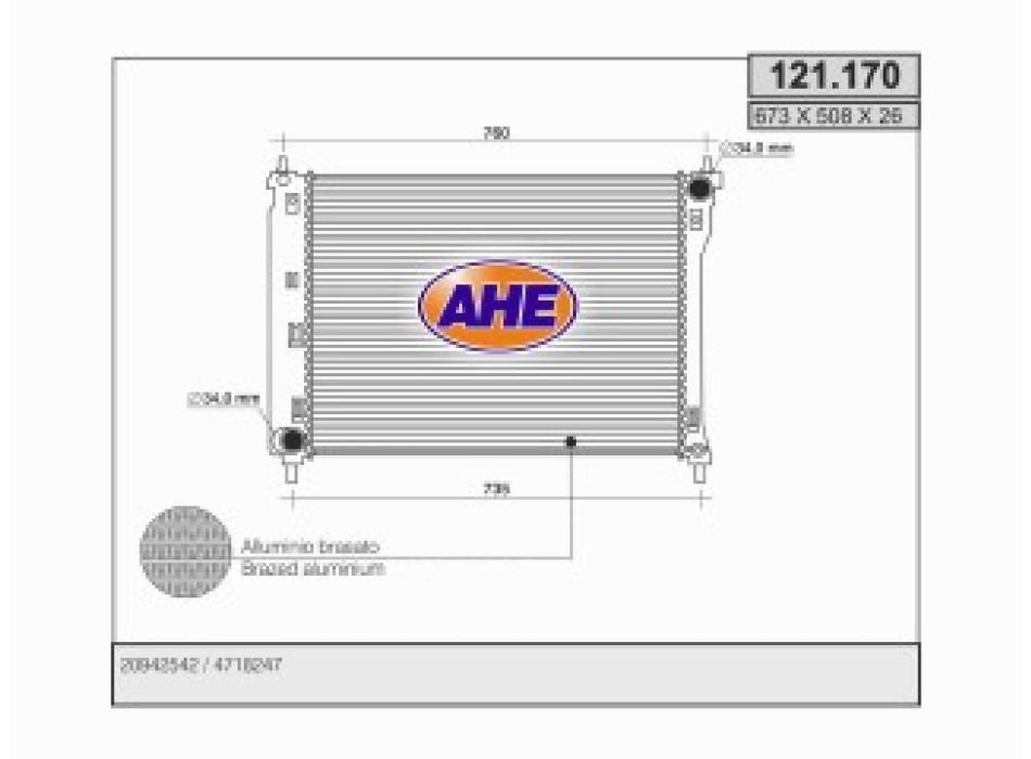 Rad. CHEVROLET/OPEL CAPTIVA/ANTARA 2.4 +/-AC 10-