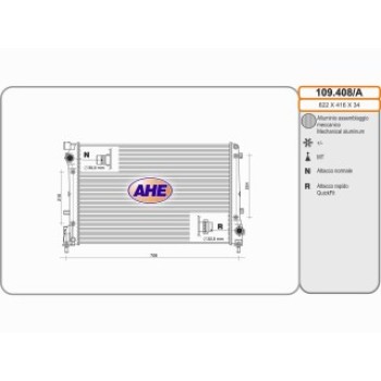 Rad. FIAT 500 ABARTM 1.4 16V  M+/- AC