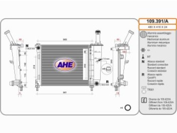 Rad. FIAT/FORD 500/Panda/KA 1.2 AC 07.07-