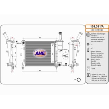 Rad. FIAT/FORD 500/Panda/KA 1.2 AC 07.07-