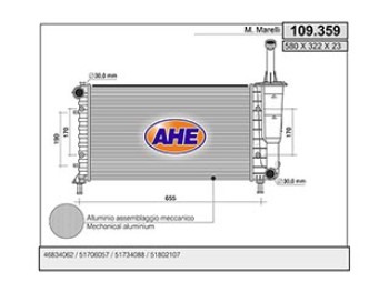 Rad. FIAT/LANCIA Idea/Ypsilon 1.2 AC 10.03-12.11
