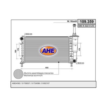 Rad. FIAT/LANCIA Idea/Ypsilon 1.2 AC 10.03-12.11