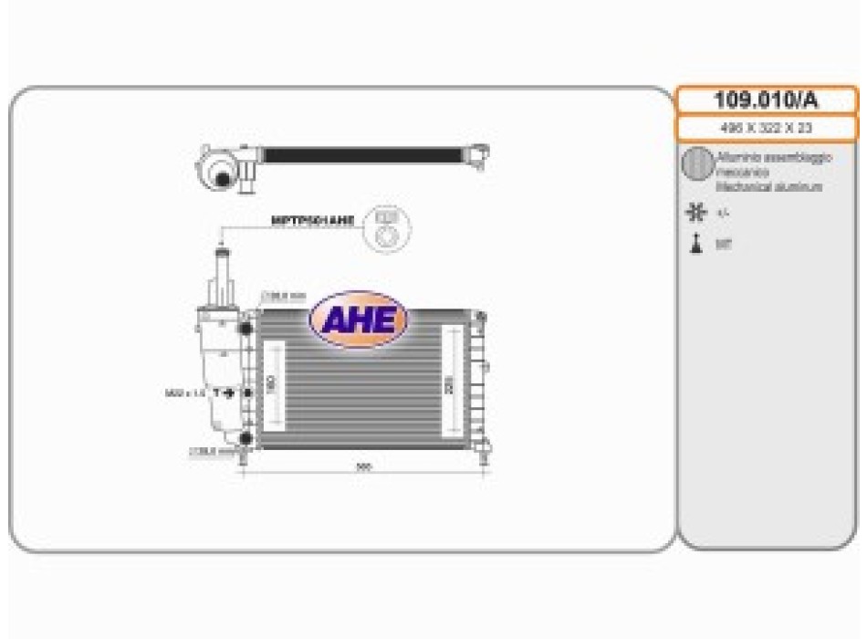 Rad. FIAT/LANCIA Punto/Y 1.2 09.93-09.03