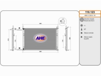 Rad. FORD FIESTA V 1.4 TDCI  M  +/- AC