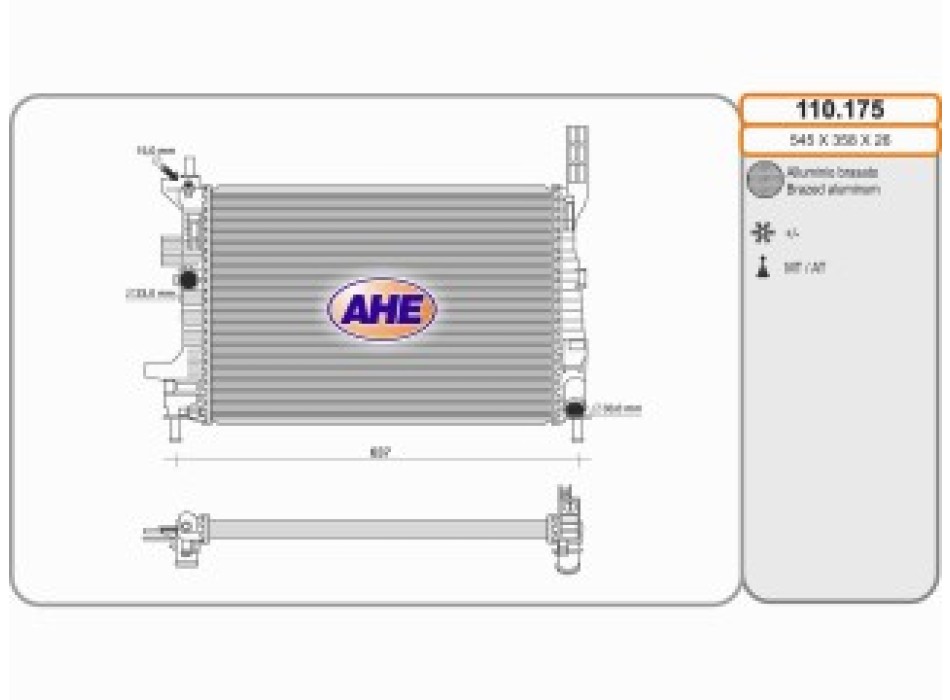 Rad. FORD Focus/Kuga 1.6/1.6TDCi 02.11-11.15