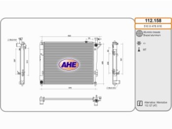 Rad. HYUNDAI Santa Fe 2.0CRDi/2.2CRDi +/-AC MT 0