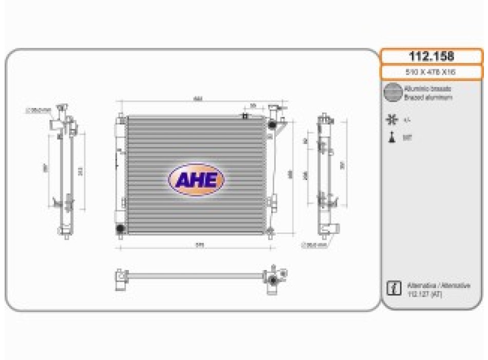 Rad. HYUNDAI Santa Fe 2.0CRDi/2.2CRDi +/-AC MT 0