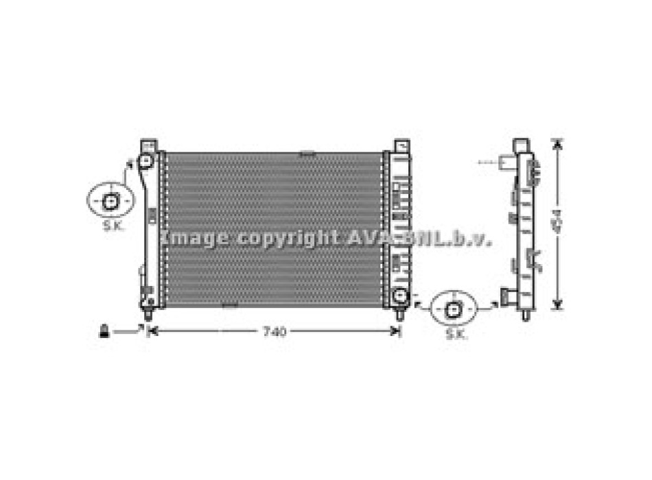 Rad. MERCEDES AMG W203 00-