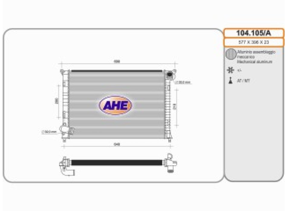 Rad. MINI One/Cooper 1.6 +/-AC M/AT 04.01-07.08