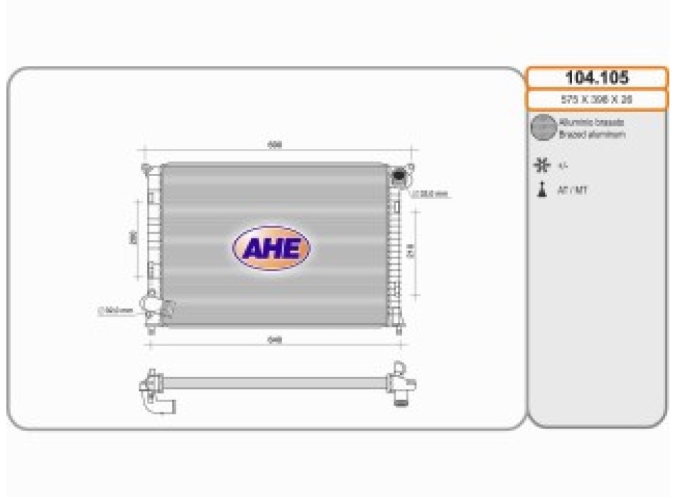 Rad. MINI One/Cooper 1.6 +/-AC M/AT 04.01-07.08