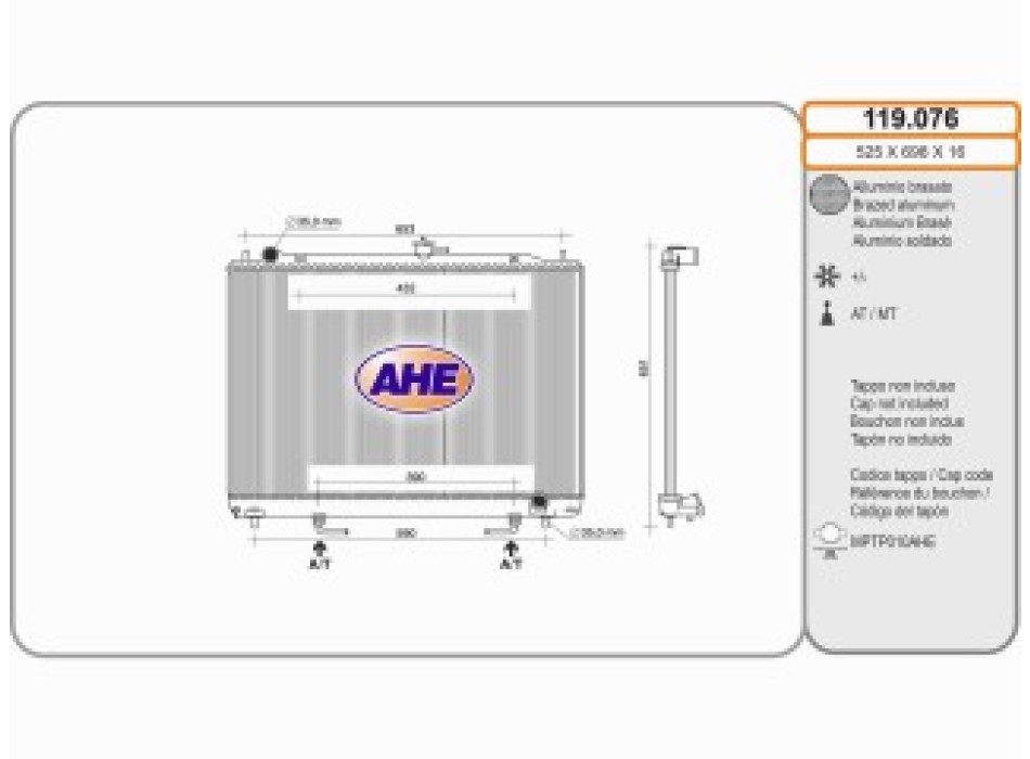 Rad. MITSUBISHI PAJERO IV 3.2 DID AT  +/- AC