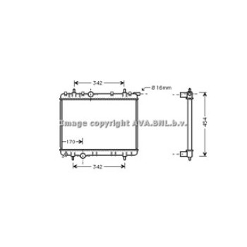 Rad. PEUGEOT 206 1.9 D 03-