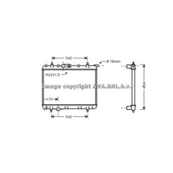 Rad. PEUGEOT 206 2.0 HDi 03-