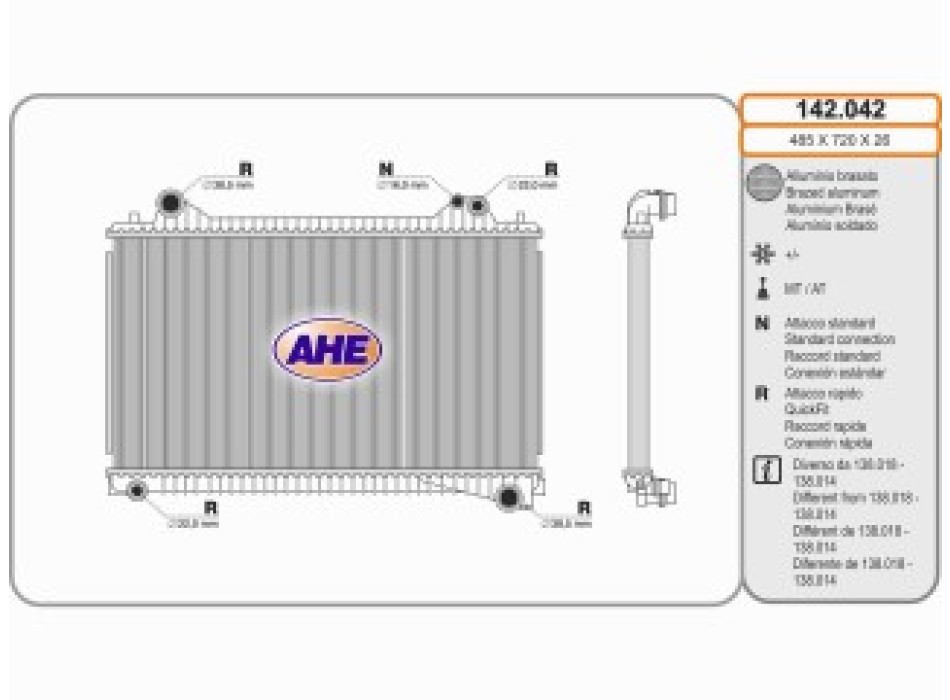 Rad. Range Rover Velar 2.0/2.0D +/-AC M/AT 03.17
