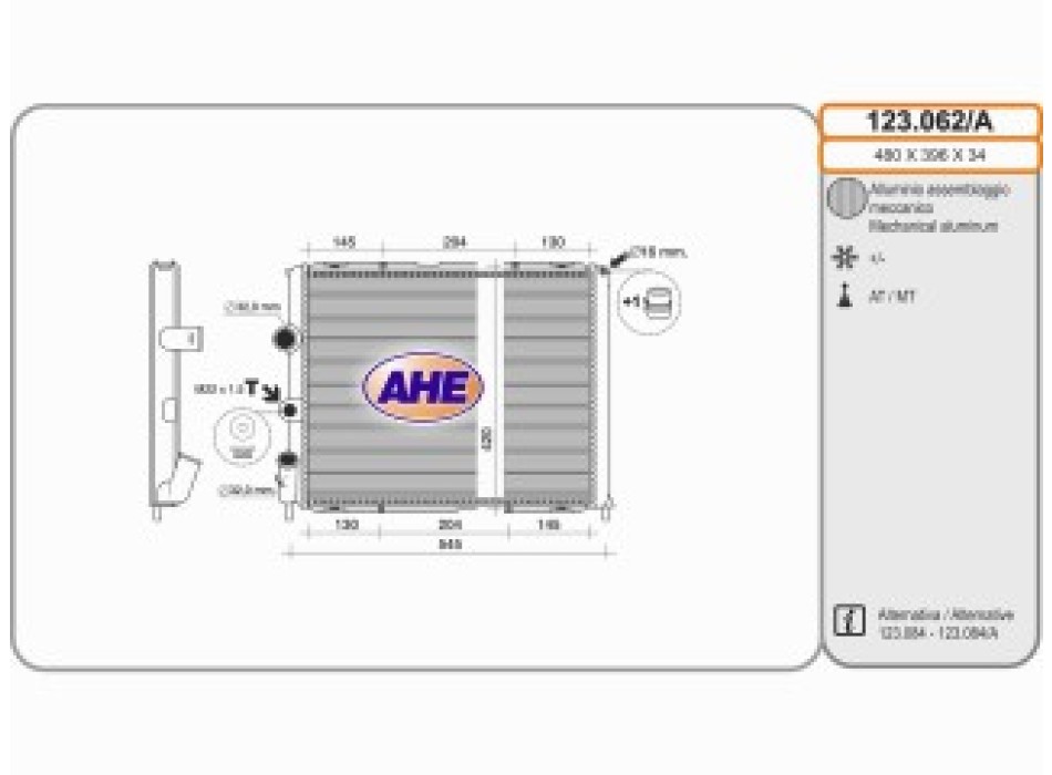 Rad. RENAULT CLIO II 1.2-1.4-1.6 M  AC