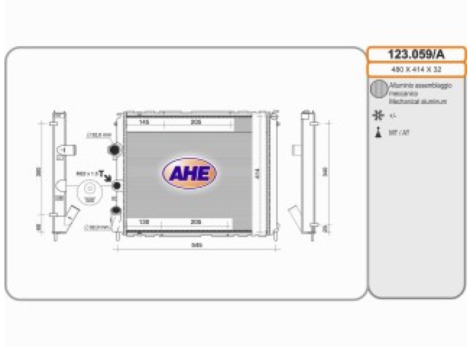 Rad. RENAULT CLIO II 1,2-1.4-1.9D M  AC