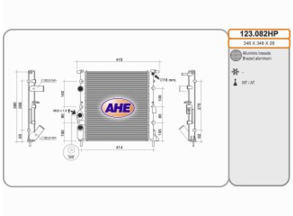 Rad. RENAULT Clio II/Thalia I 1.2 03.98-