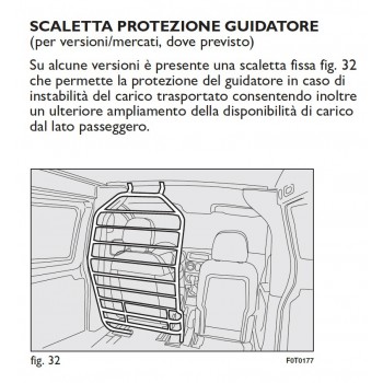 Scaletta di protezione  guidatore sx Fiat Fiorino  ( Disponibile in 30 giorni lavorativi )