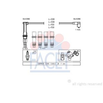 SERIE CAVI ACCENSIONE COMPLETA