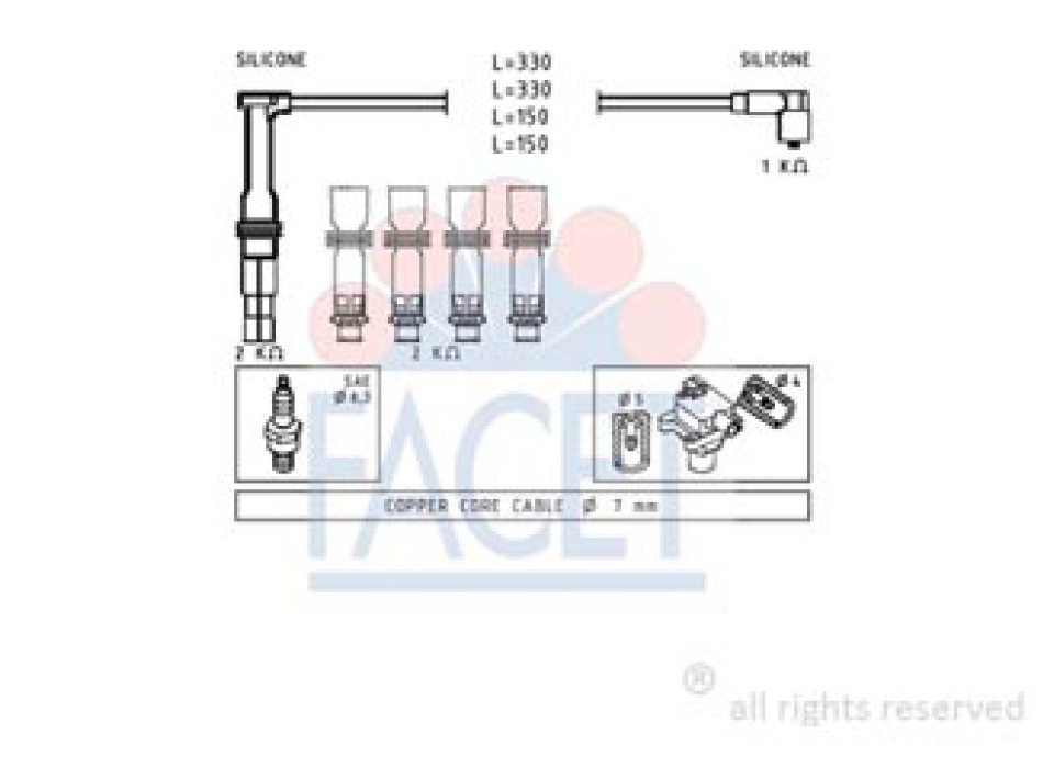 SERIE CAVI ACCENSIONE COMPLETA