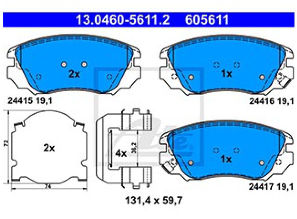 SERIE PASTIGLIE ANTERIORI