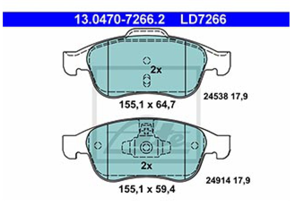 SERIE PASTIGLIE CERAMIC ANTERIORI